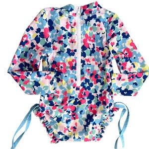 New BesserBay Baby Girls Long Sleeve Rash Guard Floral Swimsuit 0-6 M UPF 50+
